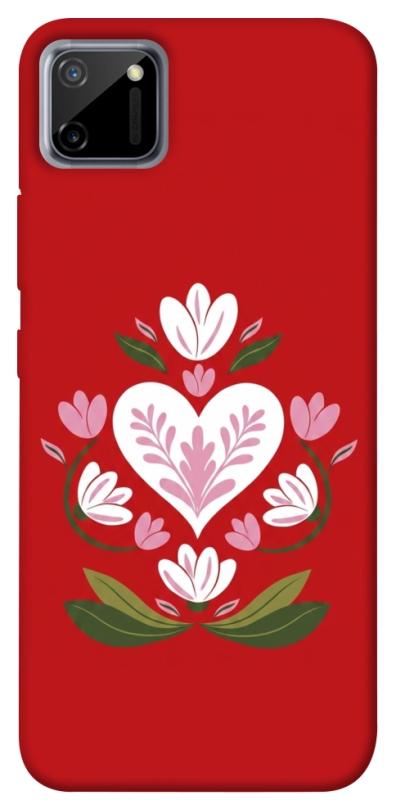 Чехол itsPrint Квітуче серце для Realme C11, love ukraine, купить оптом с доставкой