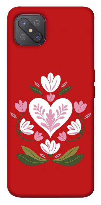 Чохол itsPrint Квітуче серце для Oppo A92s, love ukraine, купити оптом з доставкою