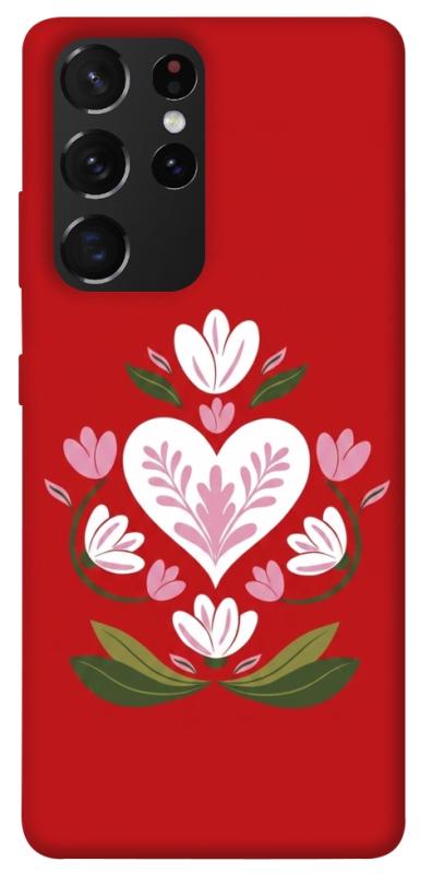 Чехол itsPrint Квітуче серце для Samsung Galaxy S21 Ultra, love ukraine, купить оптом с доставкой