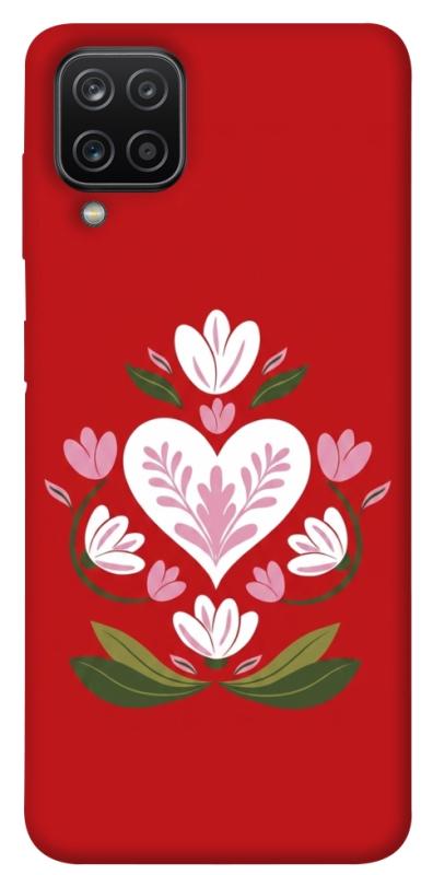 Чохол itsPrint Квітуче серце для Samsung Galaxy A12, love ukraine, купити оптом з доставкою
