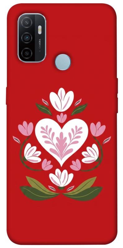 Чохол itsPrint Квітуче серце для Oppo A53 / A32 / A33, love ukraine, купити оптом з доставкою