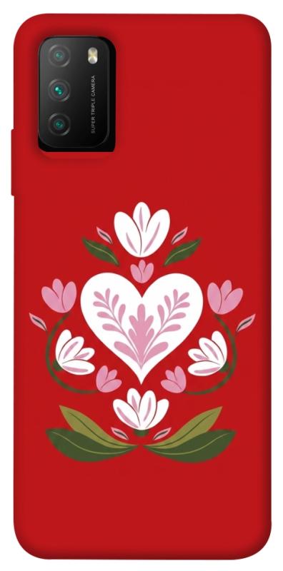 Чехол itsPrint Квітуче серце для Xiaomi Poco M3, love ukraine, купить оптом с доставкой