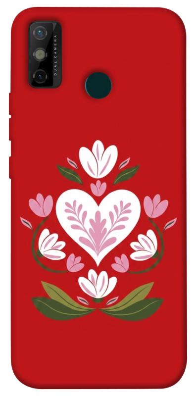 Чохол itsPrint Квітуче серце для TECNO Spark 6 Go, love ukraine, купити оптом з доставкою