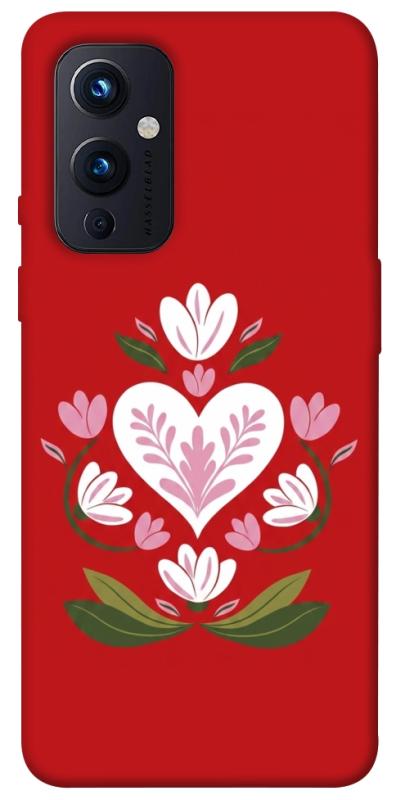 Чехол itsPrint Квітуче серце для OnePlus 9, love ukraine, купить оптом с доставкой