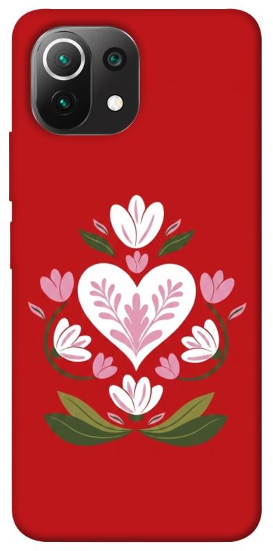 Чехол itsPrint Квітуче серце для Xiaomi Mi 11 Lite, love ukraine, купить оптом с доставкой