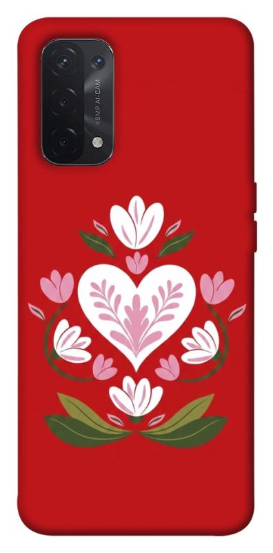Чехол itsPrint Квітуче серце для Oppo A54 4G, love ukraine, купить оптом с доставкой