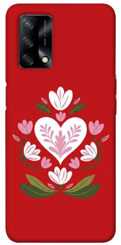Чохол itsPrint Квітуче серце для Oppo A74 4G, love ukraine, купити оптом з доставкою