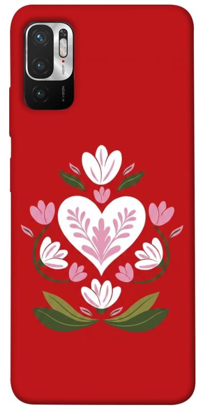 Чохол itsPrint Квітуче серце для Xiaomi Redmi Note 10 5G, love ukraine, купити оптом з доставкою