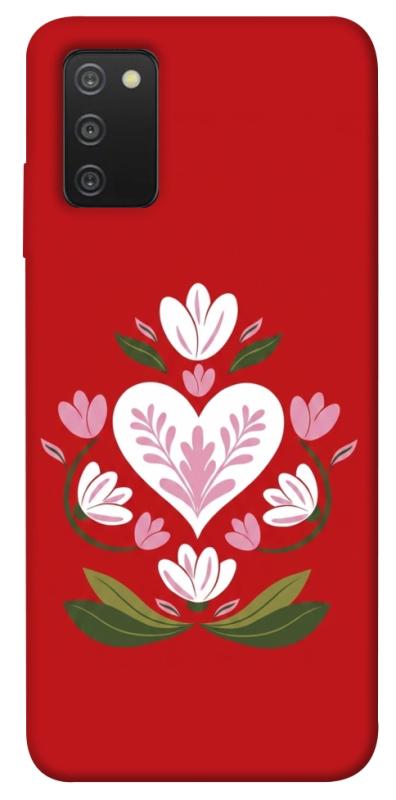 Чехол itsPrint Квітуче серце для Samsung Galaxy A03s, love ukraine, купить оптом с доставкой