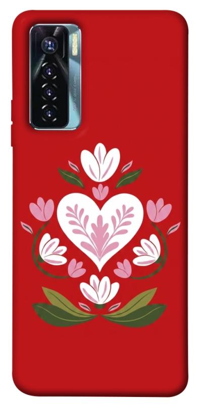 Чохол itsPrint Квітуче серце для TECNO Camon 17 Pro, love ukraine, купити оптом з доставкою