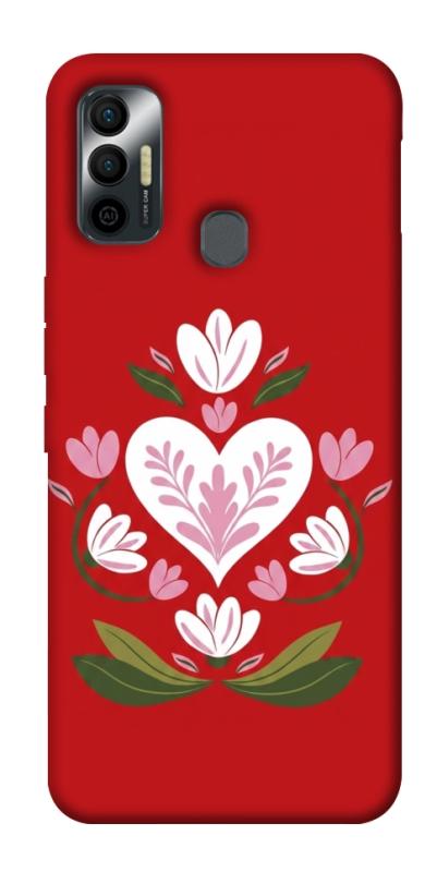 Чохол itsPrint Квітуче серце для TECNO Spark 7, love ukraine, купити оптом з доставкою