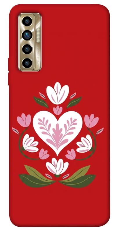 Чохол itsPrint Квітуче серце для TECNO Camon 17P, love ukraine, купити оптом з доставкою