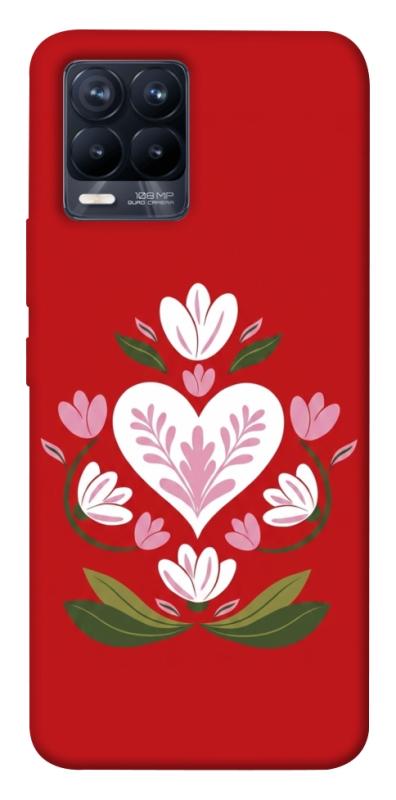 Чехол itsPrint Квітуче серце для Realme 8, love ukraine, купить оптом с доставкой