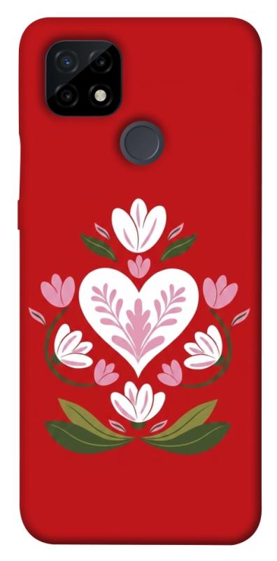 Чехол itsPrint Квітуче серце для Realme C21, love ukraine, купить оптом с доставкой