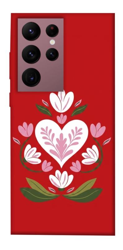 Чехол itsPrint Квітуче серце для Samsung Galaxy S22 Ultra, love ukraine, купить оптом с доставкой