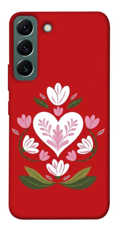 Чехол itsPrint Квітуче серце для Samsung Galaxy S22, love ukraine, купить оптом с доставкой