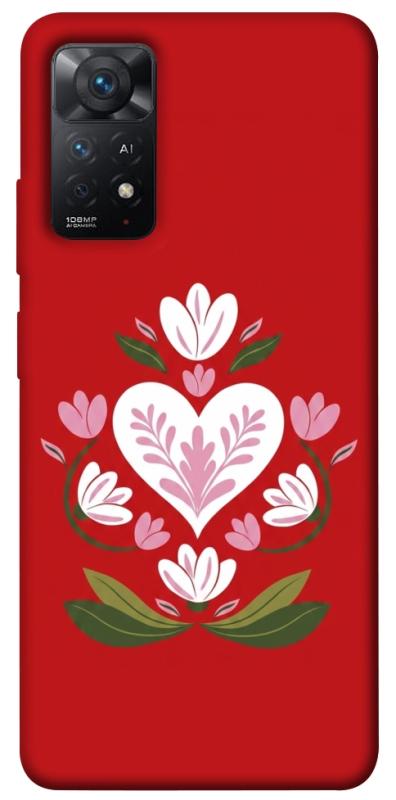 Чохол itsPrint Квітуче серце для Xiaomi Redmi Note 11 Pro 4G/5G, love ukraine, купити оптом з доставкою
