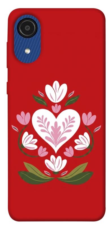 Чехол itsPrint Квітуче серце для Samsung Galaxy A03 Core, love ukraine, купить оптом с доставкой