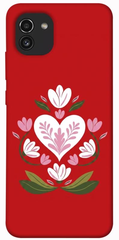 Чехол itsPrint Квітуче серце для Samsung Galaxy A03, love ukraine, купить оптом с доставкой