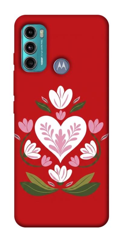 Чохол itsPrint Квітуче серце для Motorola Moto G60, love ukraine, купити оптом з доставкою