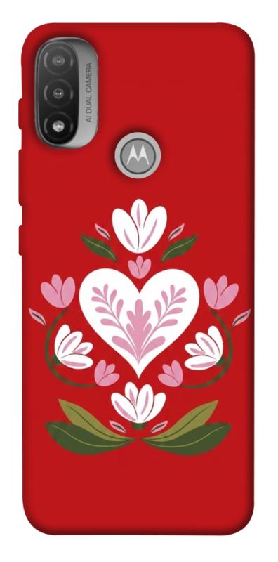 Чохол itsPrint Квітуче серце для Motorola Moto E20, love ukraine, купити оптом з доставкою