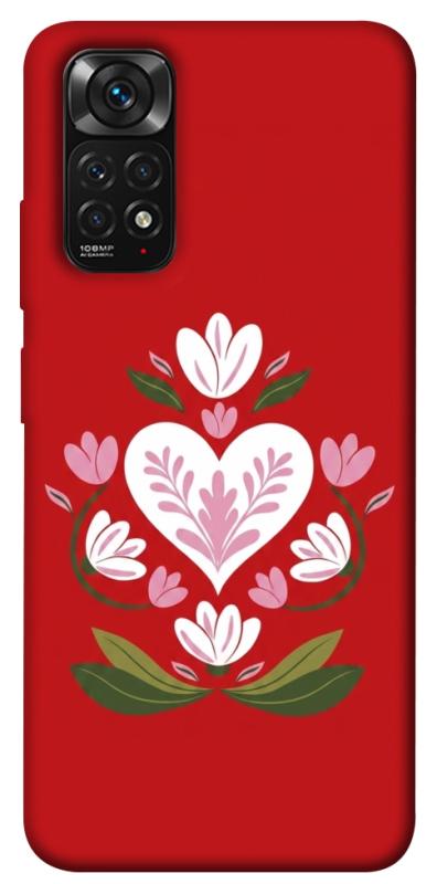 Чехол itsPrint Квітуче серце для Xiaomi Redmi Note 11 (Global) / Note 11S, love ukraine, купить оптом с доставкой