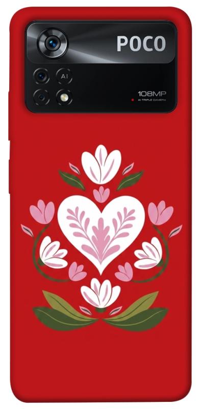 Чехол itsPrint Квітуче серце для Xiaomi Poco X4 Pro 5G, love ukraine, купить оптом с доставкой