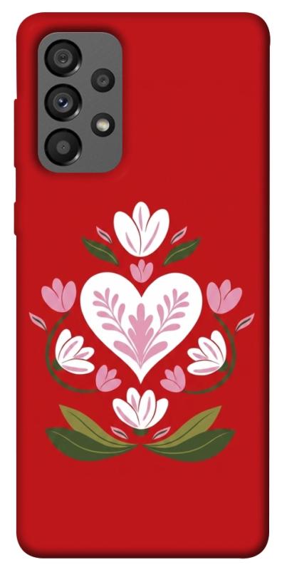 Чохол itsPrint Квітуче серце для Samsung Galaxy A73 5G, love ukraine, купити оптом з доставкою