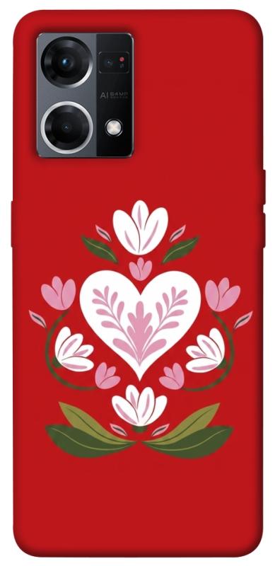 Чохол itsPrint Квітуче серце для Oppo Reno 7 4G, love ukraine, купити оптом з доставкою