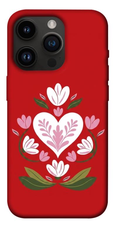 Чехол itsPrint Квітуче серце для Apple iPhone 14 Pro (6.1"), love ukraine, купить оптом с доставкой
