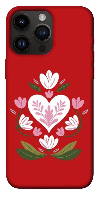 Чехол itsPrint Квітуче серце для Apple iPhone 14 Pro Max (6.7"), love ukraine, купить оптом с доставкой