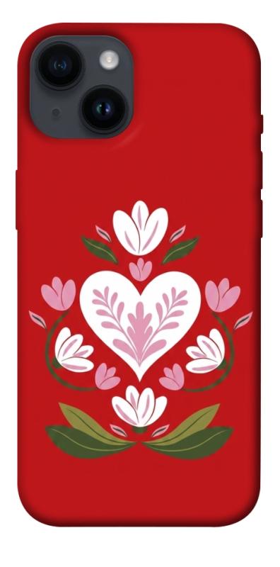 Чехол itsPrint Квітуче серце для Apple iPhone 14 (6.1"), love ukraine, купить оптом с доставкой