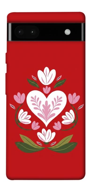 Чохол itsPrint Квітуче серце для Google Pixel 6a, love ukraine, купити оптом з доставкою