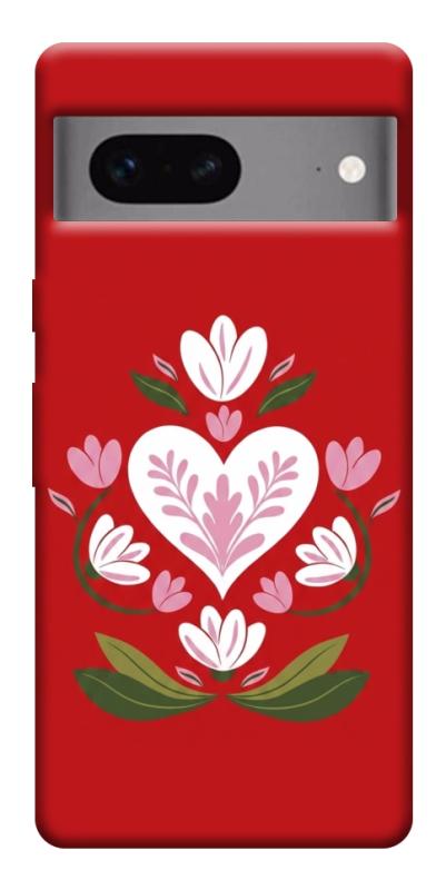 Чехол itsPrint Квітуче серце для Google Pixel 7, love ukraine, купить оптом с доставкой