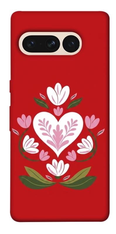 Чохол itsPrint Квітуче серце для Google Pixel 7 Pro, love ukraine, купити оптом з доставкою