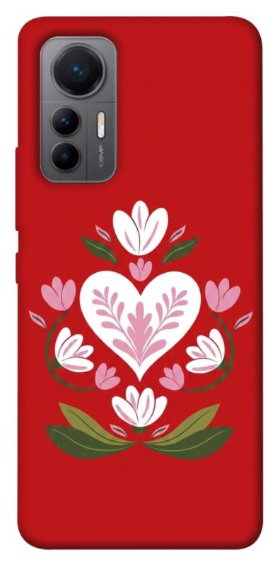 Чохол itsPrint Квітуче серце для Xiaomi 12 Lite, love ukraine, купити оптом з доставкою