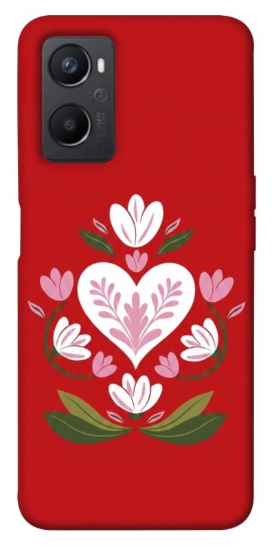 Чехол itsPrint Квітуче серце для Oppo A96, love ukraine, купить оптом с доставкой