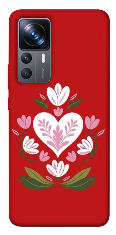 Чохол itsPrint Квітуче серце для Xiaomi 12T / 12T Pro, love ukraine, купити оптом з доставкою