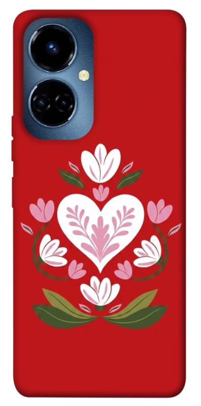 Чехол itsPrint Квітуче серце для TECNO Camon 19 (CI6n) / 19 Pro (CI8n), love ukraine, купить оптом с доставкой