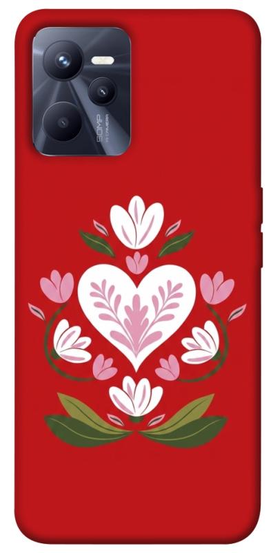 Чохол itsPrint Квітуче серце для Realme C35, love ukraine, купити оптом з доставкою