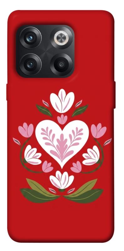 Чохол itsPrint Квітуче серце для OnePlus 10T, love ukraine, купити оптом з доставкою