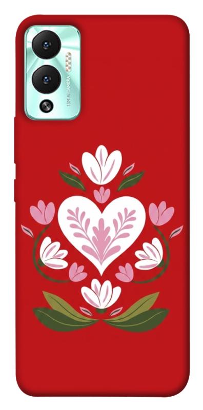 Чохол itsPrint Квітуче серце для Infinix Hot 12 Play, love ukraine, купити оптом з доставкою