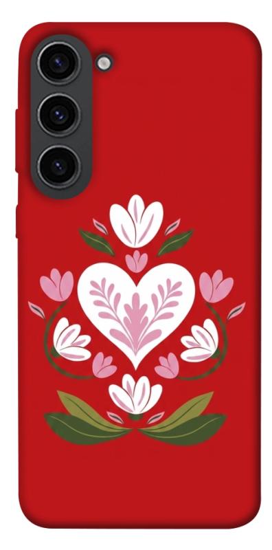 Чехол itsPrint Квітуче серце для Samsung Galaxy S23, love ukraine, купить оптом с доставкой