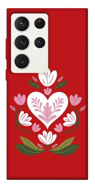 Чехол itsPrint Квітуче серце для Samsung Galaxy S23 Ultra, love ukraine, купить оптом с доставкой
