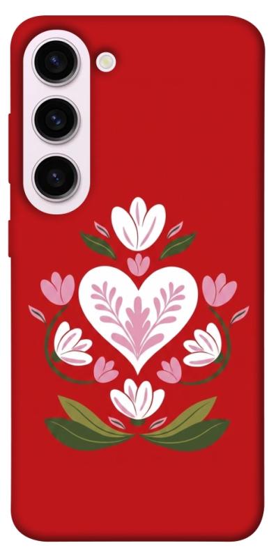 Чехол itsPrint Квітуче серце для Samsung Galaxy S23+, love ukraine, купить оптом с доставкой