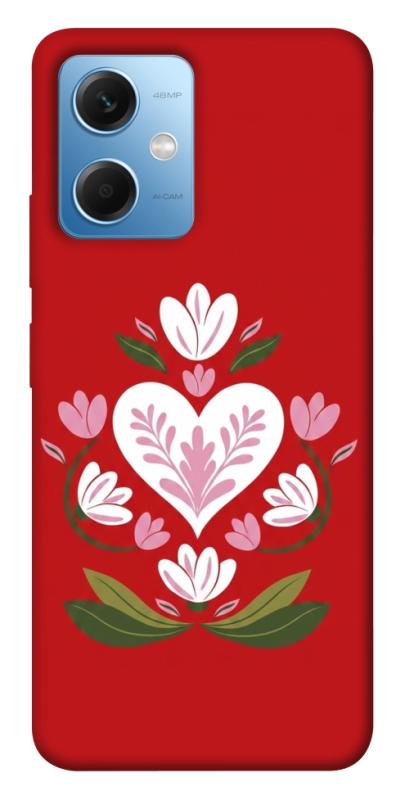 Чохол itsPrint Квітуче серце для Xiaomi Redmi Note 12 5G, love ukraine, купити оптом з доставкою