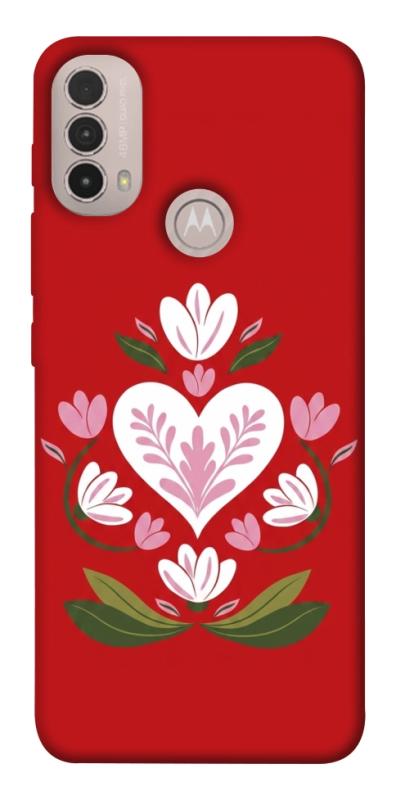 Чохол itsPrint Квітуче серце для Motorola Moto E40, love ukraine, купити оптом з доставкою