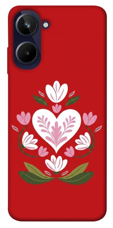 Чохол itsPrint Квітуче серце для Realme 10 4G, love ukraine, купити оптом з доставкою