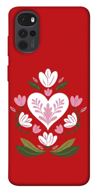 Чохол itsPrint Квітуче серце для Motorola Moto G22, love ukraine, купити оптом з доставкою