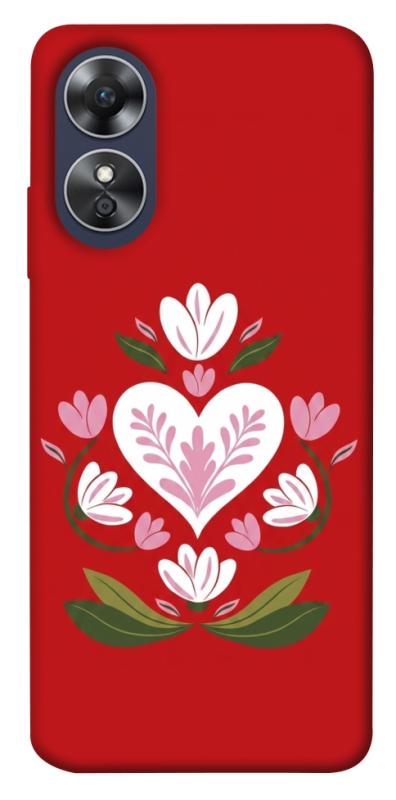 Чехол itsPrint Квітуче серце для Oppo A17, love ukraine, купить оптом с доставкой